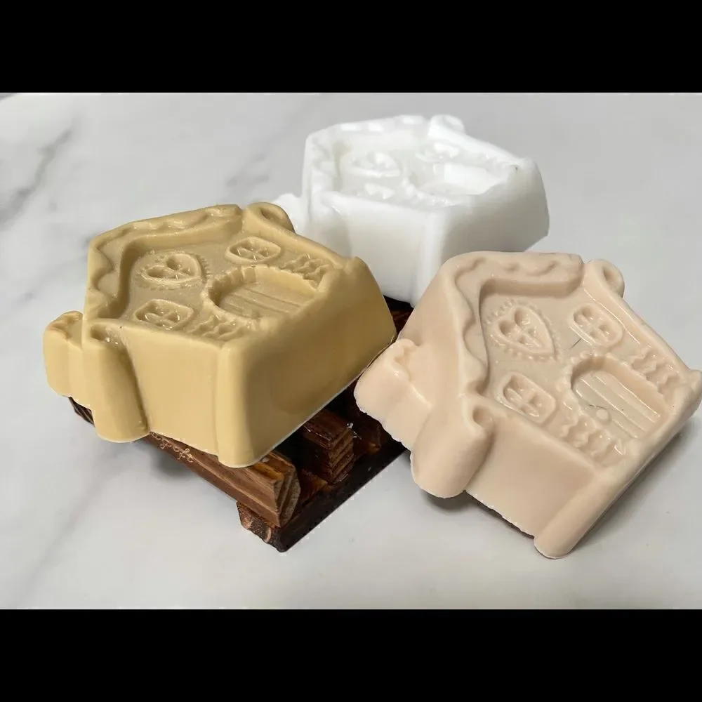 Gingerbread houses- soap bars- Handmade natural Shea butter soap